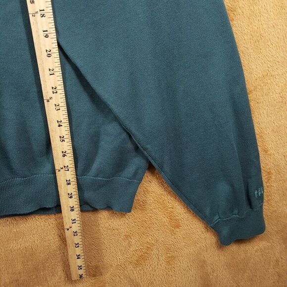 HUGO BOSS Sweater Mens XXL Green Pullover Crew 100% Cotton Logo SAN MATIA $178 - Picture 8 of 9